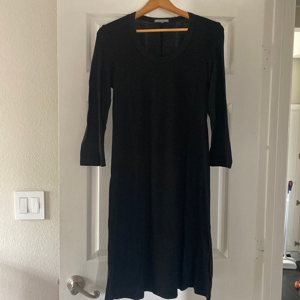 James perse black cotton dress